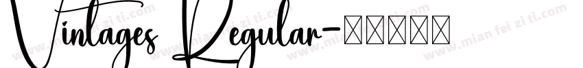 Vintages Regular字体转换